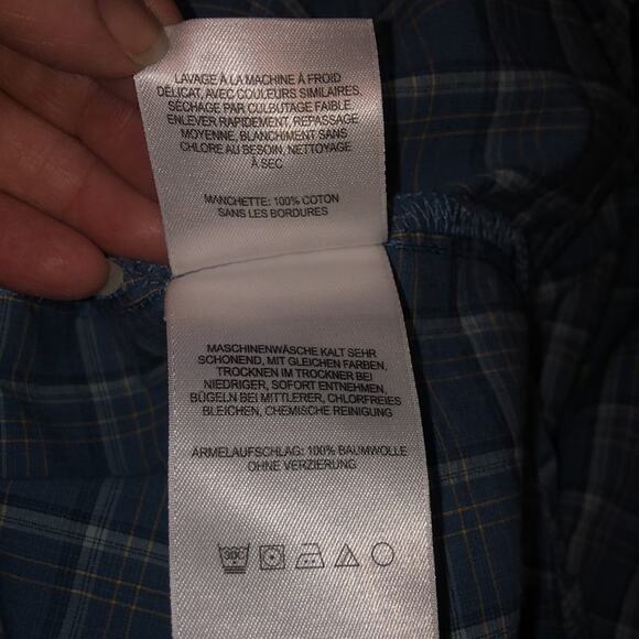 Columbia Casual Resort Vacation Blue Plaid Short Sleeve Button Up Shirt Large - Picture 11 of 12